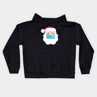 Santa Wearing Mask Kids Hoodie